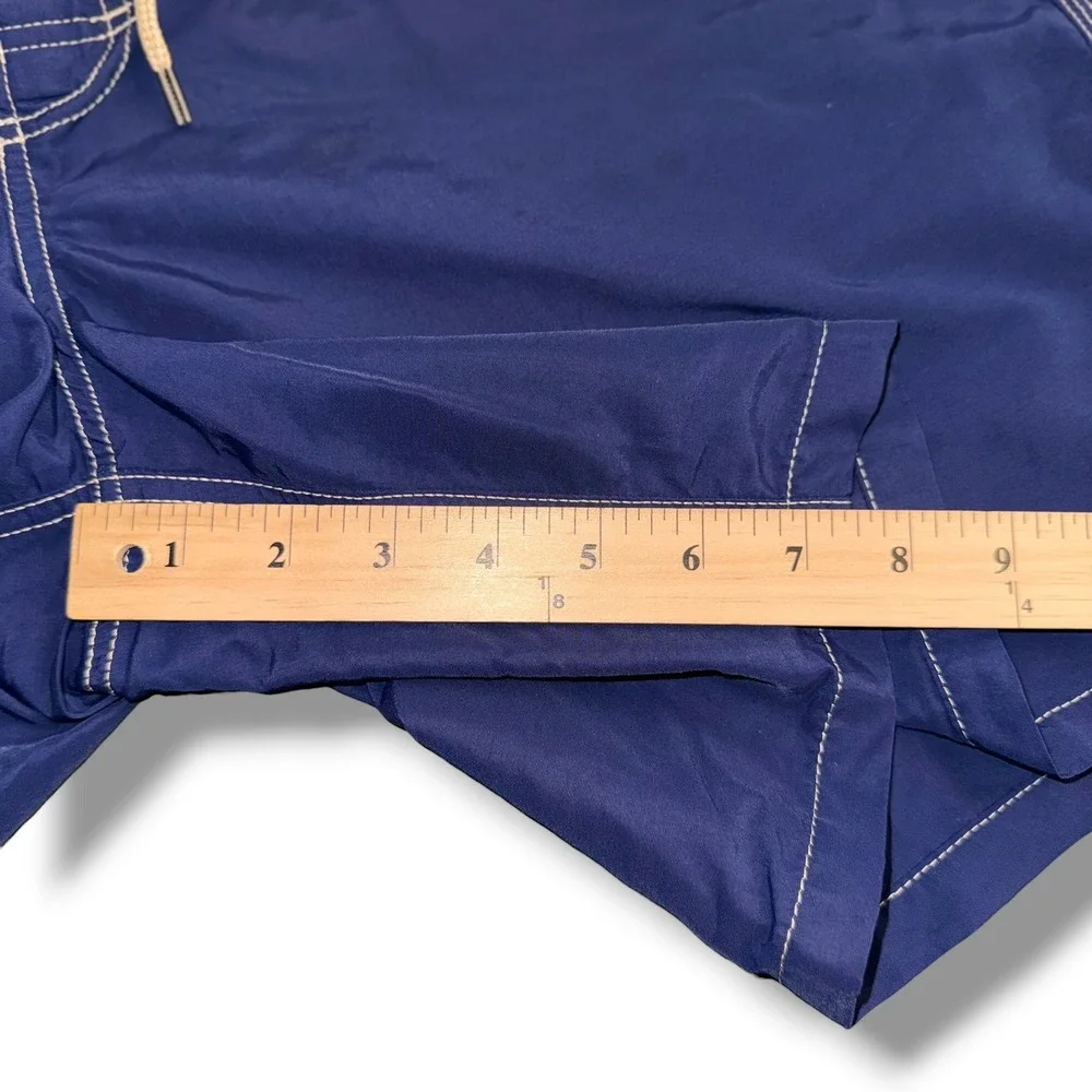 Polo Ralph Lauren‎ Swim Trunks Men XL Navy Blue Cargo Pocket Contrast Stitching